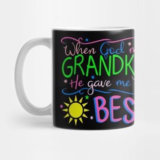 When God Made Grandkids He Gave Me The Best Mug